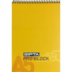 Gıpta Spiralli Karton Kapaklı Bloknot Pro Block A5 Kareli 40 Yaprak 12' Li