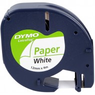 Dymo Letratag Kağıt Etiket 12 mm X 4 Metre Beyaz
