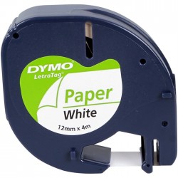 Dymo Letratag Kağıt Etiket 12 mm X 4 Metre Beyaz