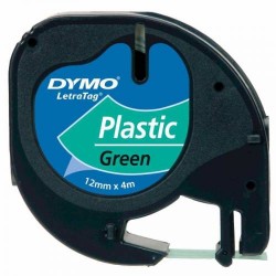 Dymo Letratag Plastik Etiket 12mm X 4 Metre Yeşil