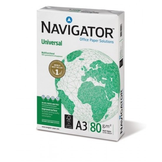 Navigator A3 Fotokopi Kağıdı 80 g/m2 500' Lü 5 paket