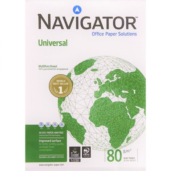 Navigator A4 Fotokopi Kağıdı 80 gr/m2 500' Lü 5 Paket