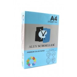 Alex Schoeller A4 Renklli Fotokopi Kağıdı 80g/m2 Açık Mavi 500' Lü