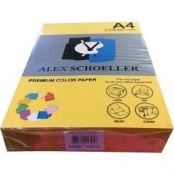 Alex Schoeller A4 Renklli Fotokopi Kağıdı 80g/m2 Turuncu 500' Lü 