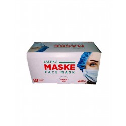 Cerrahi Maske 3 Katlı Telli 50’ Li