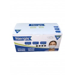 Nergis 3 Katlı Telli Cerrahi Maske 50’ Li