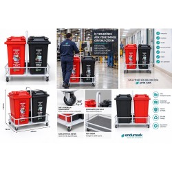 İkili 240 Lt Konteyner Taşıma ve Atık Toplama Aracı -Sipariş Üzerine Üretim-