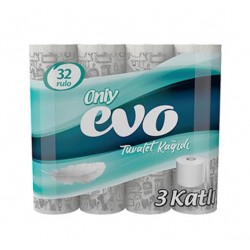 Only Evo 3 Katlı Tuvalet Kağıdı 32’ Li 3 Paket