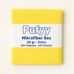 Pufyy Extra 60 Gr Mikrofiber Temizlik Bezi 40 cm x 40 cm Sarı