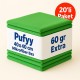 Pufyy Extra 60 Gr Mikrofiber Temizlik Bezi 40 cm x 40 cm Yeşil 20’ Li