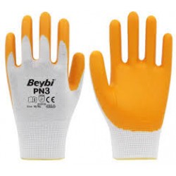 Beybi PN7 Nitril Sarı İşçi Eldiveni 