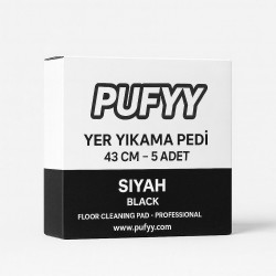 Pufyy Yer Yıkama Pedi 43 cm Siyah 5’ Li