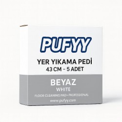 Pufyy Yer Yıkama Pedi 43 cm Beyaz 5’ Li