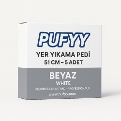 Pufyy Yer Yıkama Pedi 51 cm Beyaz 5’ Li