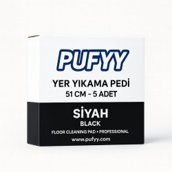 Pufyy Yer Yıkama Pedi 51 cm Siyah 5’ Li