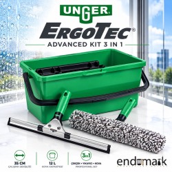UNGER ErgoTech 3 in 1 Cam Temizlik Seti