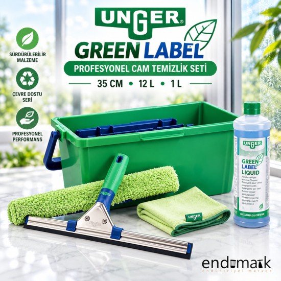 UNGER Green Label GRK35 Profesyonel Cam Temizlik Seti